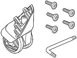 Wheel right (45mm) 54432 (Subterra Carry-On Spinner, Subterra Spinner) 670:500 - Фото