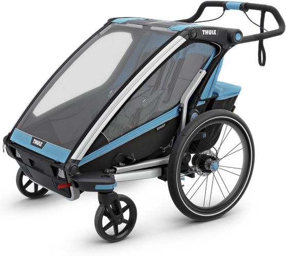 Детская коляска Thule Chariot Sport Double (Blue-Black) 10201015 670:500 - Фото 3