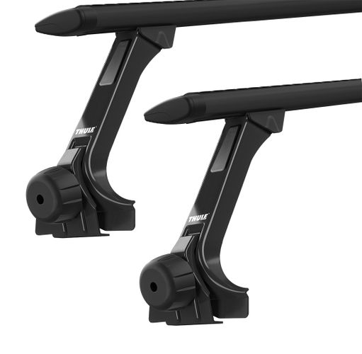 Багажник на водостоки (28см) Thule Wingbar Evo Black для Land Rover Defender (mkI) 1983-2016 670:500 - Фото