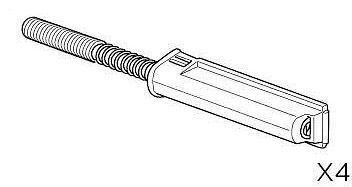 Пружина в сборе (4 шт) 54742 (Raised Rail Edge) 670:500 - Фото