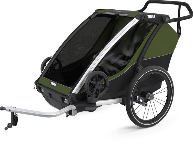 Детская коляска Thule Chariot Cab Double (Cypress Green) 10204021 670:500 - Фото