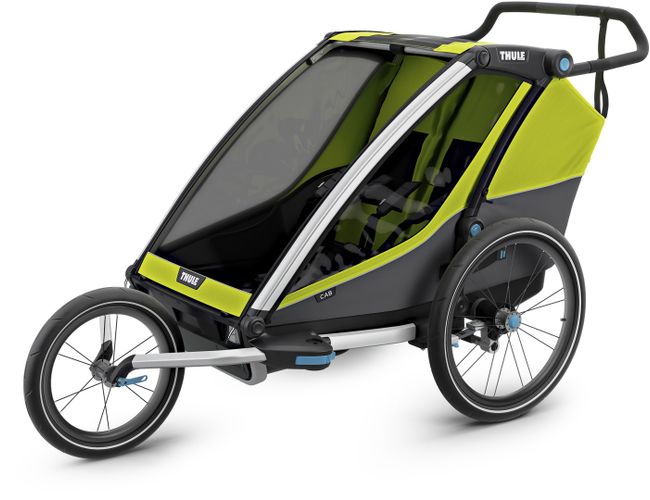 Детская коляска Thule Chariot Cab Double (Chartreuse-Dark Shadow) 2019 10204003 670:500 - Фото 7