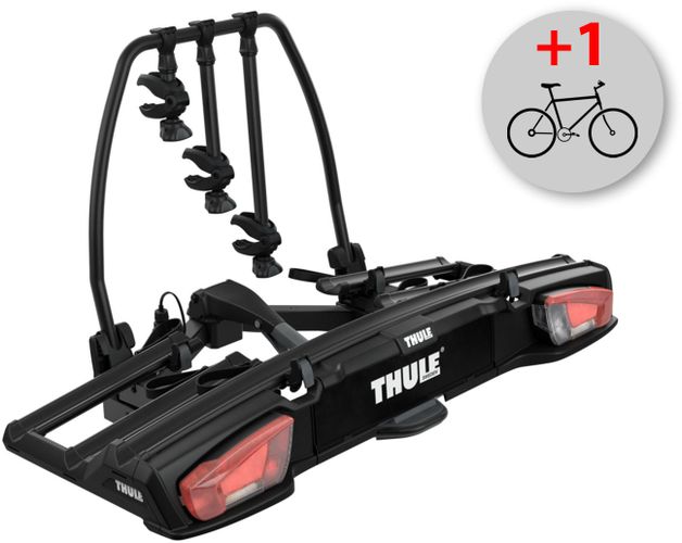 Велокрепление Thule VeloSpace XT 939 Black + Thule 9381 Bike Adapter Black 670:500 - Фото